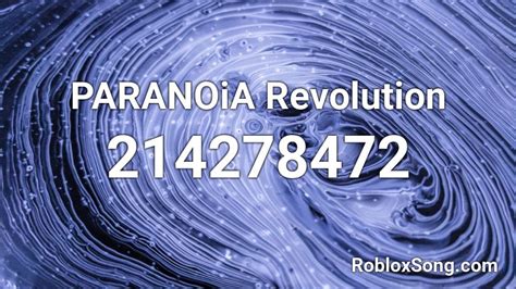 Paranoia Roblox ID .